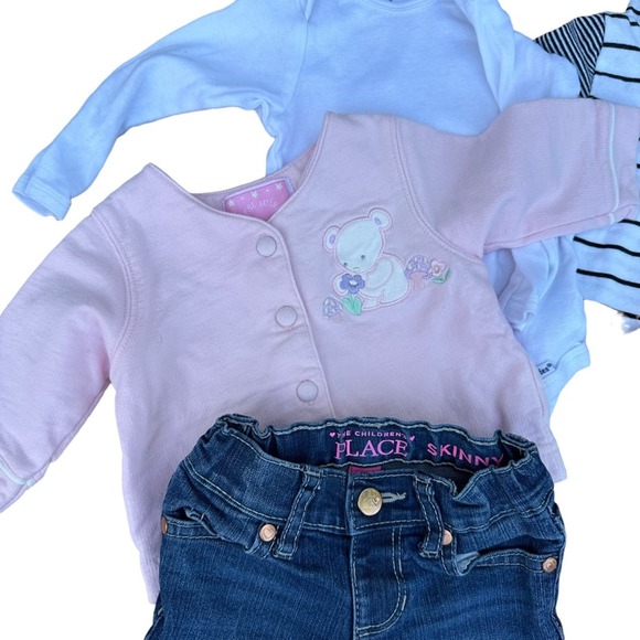 Carters Baby Clothes Bundle 3 Months Onsie Leggings Jeans Shirts8 items - Picture 5 of 13